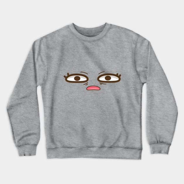 Astonished Cute Face Crewneck Sweatshirt by Tariq-T-art